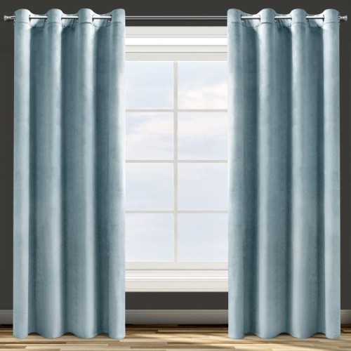 Zasłona gotowa Rosa 140x250 cm morski 5903571075413