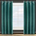 Zasłona gotowa Rosa 140x250 cm ciemny turkusowy 5903571075369