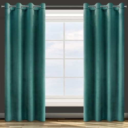 Zasłona gotowa Rosa 140x250 cm ciemny turkusowy 5903571075369