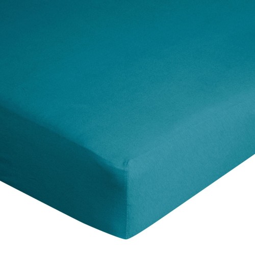 Prześcieradło Jersey z gumką 90x200 cm Turkusowe