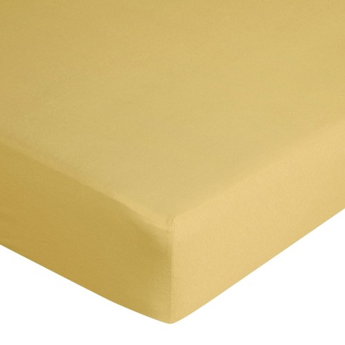 Prześcieradło Jersey z gumką 180x200 cm Musztardowe