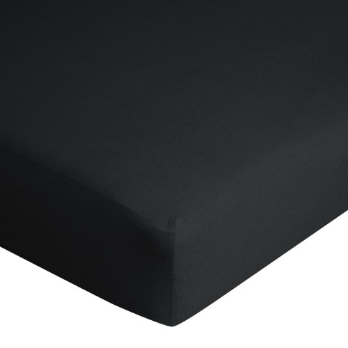 Prześcieradło Jersey z gumką 90x200 cm Czarne