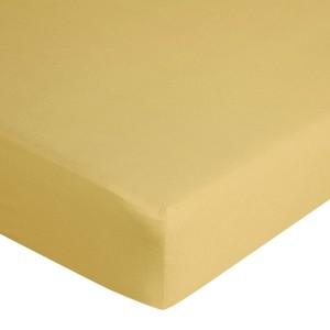 Prześcieradło Jersey z gumką 90x200 cm Musztardowe