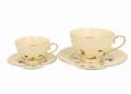 Filiżanki espresso ze spodkami 125 ml komplet 2 szt Motylki 5902693915065
