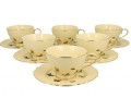 Filiżanki ze spodkami 260 ml komplet 6 szt Motylki 5902693925743