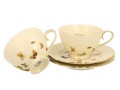 Filiżanki ze spodkami 260 ml komplet 6 szt Motylki 5902693925743