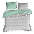 Komplet pościeli NOVA 3 satyna 200x220 Srebrny + Miętowy 5900811862734