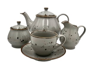 Alumina zestaw do herbaty kawy 6 osób grey 91