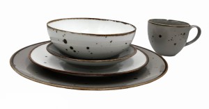 Alumina zestaw obiadowy 6 osób grey white 130