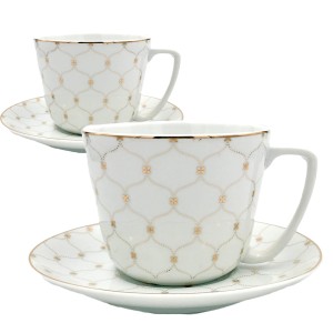 Zestaw 2 filiżanek jumbo ze spodkiem Gemis Bogucice