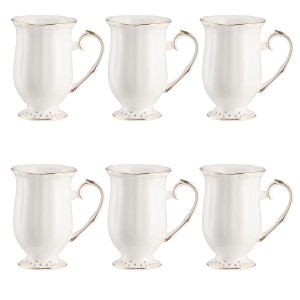 Zestaw 6 Kubków 300 ml CLARA IVORY Villa Italia