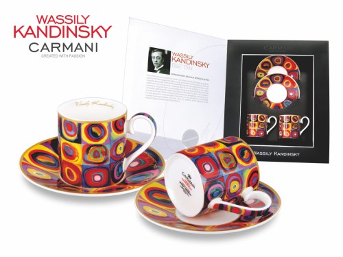 Kpl. 2 filiżanek espresso - Wassily Kandinsky. Coulor stady. Squares with concentric circles /1913r. 5907580007274