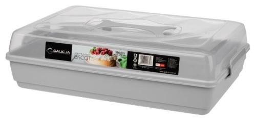 Pojemnik na ciasto z pokrywą Biscotti szary 5902869217726