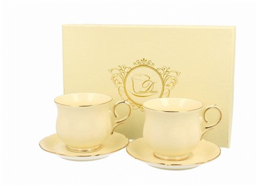 Filiżanki espresso ze spodkami 150 ml komplet 2 szt Clark 5902693922728