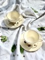 Filiżanki espresso ze spodkami 125 ml komplet 2 szt Motylki 5902693915065