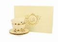 Filiżanki espresso ze spodkami 125 ml komplet 2 szt Motylki 5902693915065