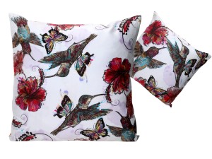 Poduszka z wypełnieniem/suwak - Kwiaty CARMANI