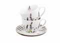 Filiżanki ze spodkami 270 ml komplet 2 szt Classic Lavender 5902693928409