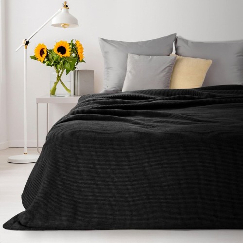 Koc narzuta AMBER Boho 180x200 Czarna