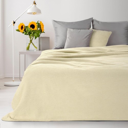 Koc narzuta AMBER Boho 180x200 Kremowy