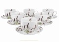 Filiżanki ze spodkami 280 ml komplet 6 Clasic Lavender