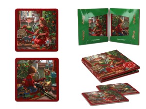 Kpl. 2 podkładek korkowych Boże Narodzenie CARMANI