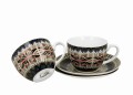 Filiżanki ze spodkami 280 ml komplet 2 szt Sweterek Niebieski 5902693933090