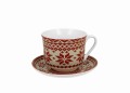 Filiżanka jumbo ze spodkiem 470 ml Sweterek Czerwony 5902693933038