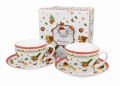 Filiżanki ze spodkami 280 ml komplet 2 szt Słodkie Święta 5902693932994
