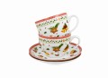 Filiżanki ze spodkami 280 ml komplet 2 szt Słodkie Święta 5902693932994
