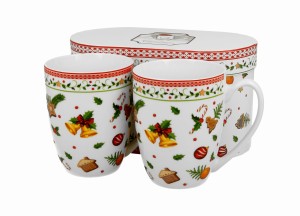 Komplet 2 kubki 380 ml Słodkie Święta