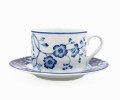 Filiżanka ze spodkiem porcelanowa Evia Blue 220 ml Bogucice 5903517111717