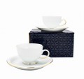 Komplet filiżanek ze spodkami 220 ml Minos Gold Bogucice 5903517111267