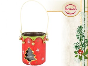 Świąteczny świecznik - choinka - metaloplastyka