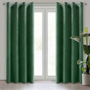 Zasłona zaciemniająca kółka Melanie  C. Zielony