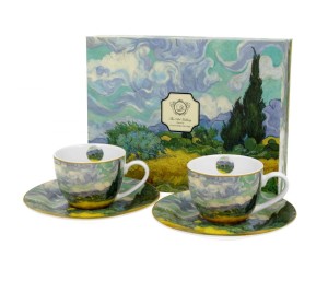 Filiżanki espresso 110 ml 2 szt WHEAT FIELD inspired by Van Gogh