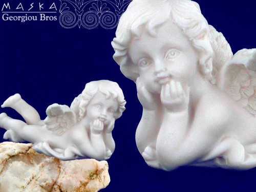 Aniołek leżący -alabaster grecki