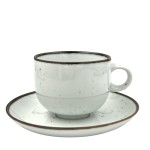 Alumina Rustic Snow Filiżanka ze spodkiem 250 ml