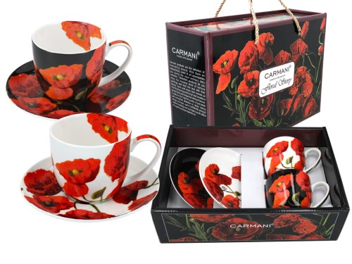 Kpl. 2 filiżanek ze spodkami - Floral story (CARMANI)