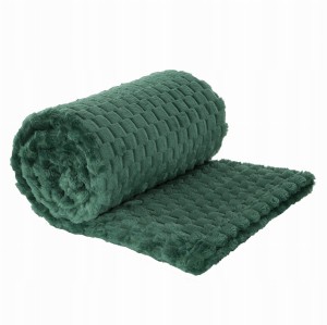 Koc narzuta pled CINDY6 z efektem 3D 150x200 C.Zielony
