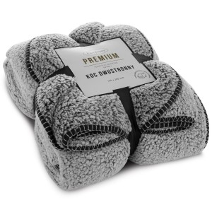 Koc Narzuta 70 x 160 Bukla Koala stal + biały Eurofirany Gruby