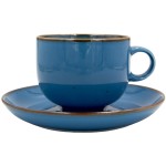 Alumina Rustic Blue Filiżanka ze spodkiem 250 ml