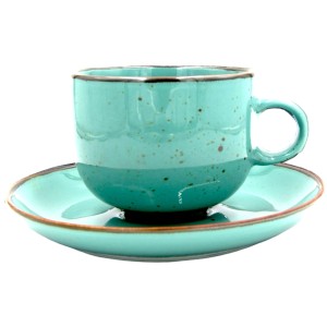 Alumina Rustic Green Filiżanka ze spodkiem 250 ml