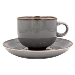 Alumina Rustic Gray Filiżanka ze spodkiem 250 ml