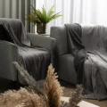 Koc dwustronny fotelówka TEDY 70x160 Stalowy miękki puszysty ciepły 5903571464170