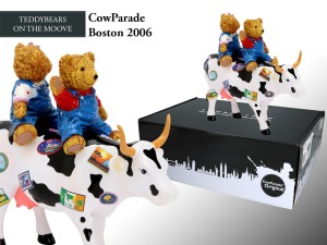 CowParade Boston 2006, Teddybears on the Moove ,autor: Juan Andreau. 