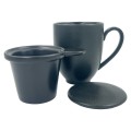 Alumina Terra Black Kubek z zaparzaczem 400 ml 5903517114817