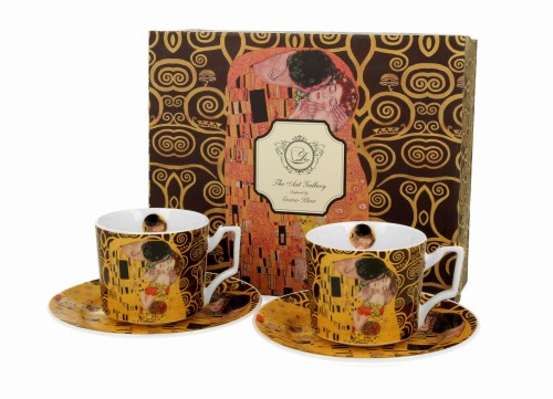 2 Filiżanki espresso luxury THE KISS inspired by Klimt 5902693943273