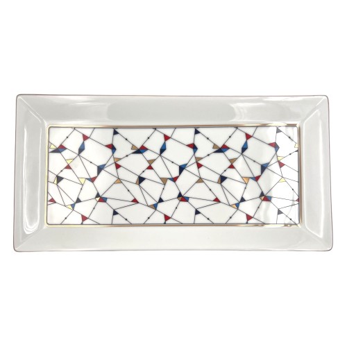 Taca porcelanowa prostokątna 36,5 x 18 cm Arlekin Bogucice 5903517116644