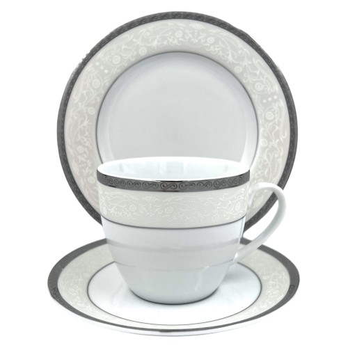 Bogucice Zestaw do Herbaty 6 osobowy AGAWA Platin 5903517091675